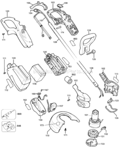 Part Location Diagram of 242989-03 DeWALT Motor Assembly